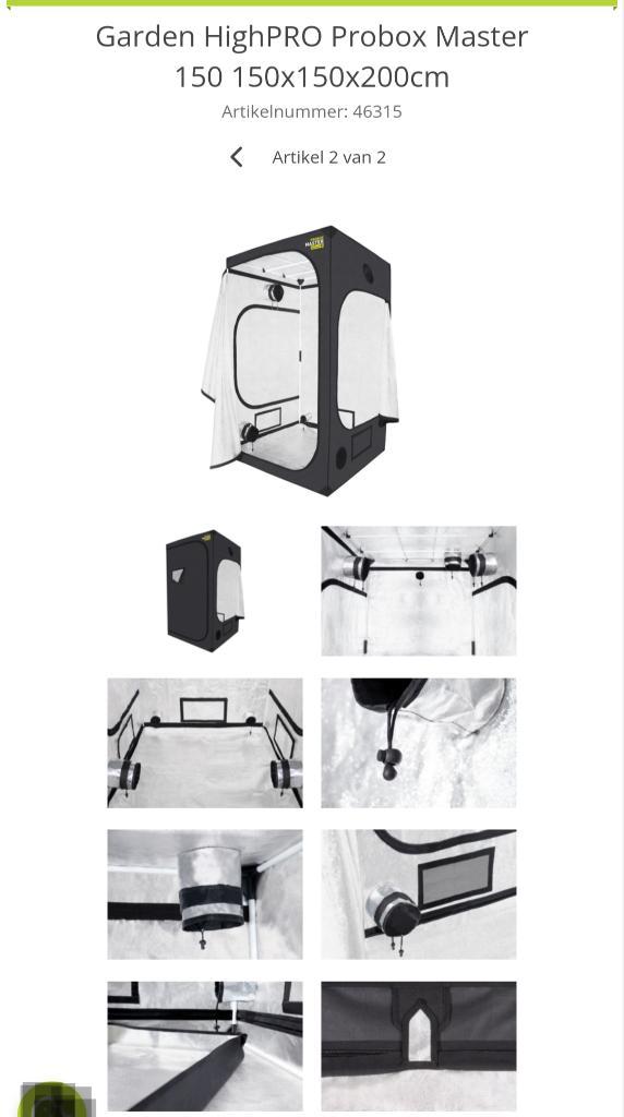 kweektent nieuw zie omschrijving, Tuin en Terras, Kweekspullen, Nieuw, Kweektent, Ophalen