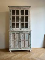 Teakhouten buffet kast (2 delen) Loods 5, Huis en Inrichting, Kasten | Buffetkasten, Ophalen, 100 tot 150 cm, 200 cm of meer, Zo goed als nieuw
