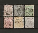 NVPH 13/18 Wapenzegels gestempeld, Postzegels en Munten, Ophalen of Verzenden, T/m 1940, Gestempeld