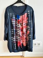 Shirt met bloemmotief * Frank Walder * maat 50, Kleding | Dames, Tops, Blauw, Maat 46/48 (XL) of groter, Ophalen of Verzenden