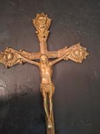 Antiek kopere Kruisbeeld Jezus, Ophalen of Verzenden