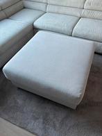 Hocker / Voetenbank met glasplaat, Gebruikt, Vierkant, Ophalen of Verzenden, 75 tot 100 cm