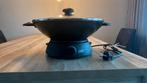 Elektrische Wokpan Quigg, Witgoed en Apparatuur, Kookplaten, Gebruikt, 3 kookzones of minder, Ophalen of Verzenden, Vrijstaand