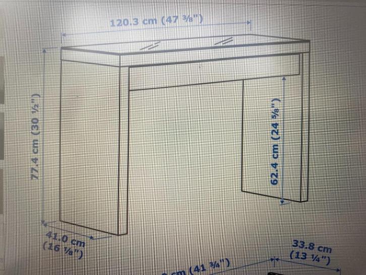 Ikea Malm toilettafel "4 onderdelen"  Lees beschrijving., Huis en Inrichting, Tafels | Kaptafels, Gebruikt, Minder dan 100 cm