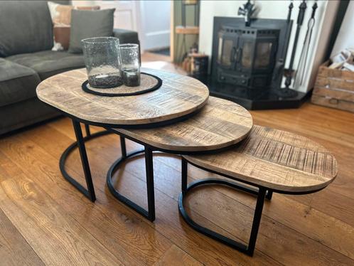 Salontafelset van 3 - Mango - Zware kwaliteit NIEUW, Huis en Inrichting, Tafels | Salontafels, Nieuw, Minder dan 50 cm, 50 tot 100 cm