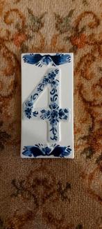 Als Nieuw! Delftsblauw huisnummer 4, Ophalen of Verzenden