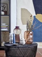 Bloomingville Ditte rotan bohémien bijzettafel, zwart Ø67cm, Rond, Nieuw, Bloomingville, Onbekend