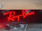 Ray Ban Verlicht Reclamebord - Zwart Paneel, Verzamelen, Ophalen