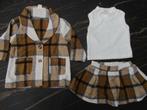 Setje rok geruit + trui + jasje maat 68 / 74 NIEUW 3- delig, Kinderen en Baby's, Babykleding | Maat 68, Ophalen of Verzenden, Nieuw