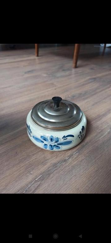 Vintage Delfts Blauw  mosterd/suiker pot dovo keramiek  beschikbaar voor biedingen