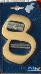 Nieuwe huisnummer koper/messing (8), Ophalen of Verzenden, Zo goed als nieuw, Gehele gezicht