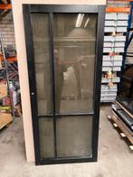Nieuwe zwarte staal look binnendeur met glas 88x201,5 cm, Ophalen, 80 tot 100 cm, Binnendeur, Nieuw