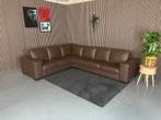 GRATIS LEVERING Leren Hoekbank Bruin 310x250 GEREINIGD, Huis en Inrichting, Banken | Bankstellen, Hoekbank, 300 cm of meer, Leer