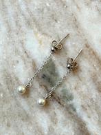 925 sterling zilveren oorbellen met zoetwaterparels, Ophalen of Verzenden, Zo goed als nieuw, Zilver