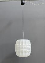 60 jaren Ivan Jakeš brutalist hang lamp opaline wit glas, Gebruikt, Vintage, Ophalen of Verzenden, Glas