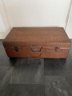 ANTIEKE RIETEN KOFFER UIT 20er JAREN (60x33x21cm), Sieraden, Tassen en Uiterlijk, Koffers, Ophalen, Gebruikt, Overige materialen