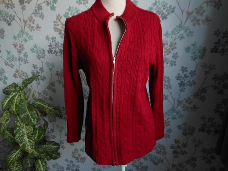 Mooi bordeaux vest van SIXTH DENSE met scheerwol, Kleding | Dames, Truien en Vesten, Zo goed als nieuw, Maat 36 (S), Rood, Ophalen of Verzenden