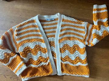 ZARA gehaakt vest beige/oker nieuw/zgan 36/s beschikbaar voor biedingen