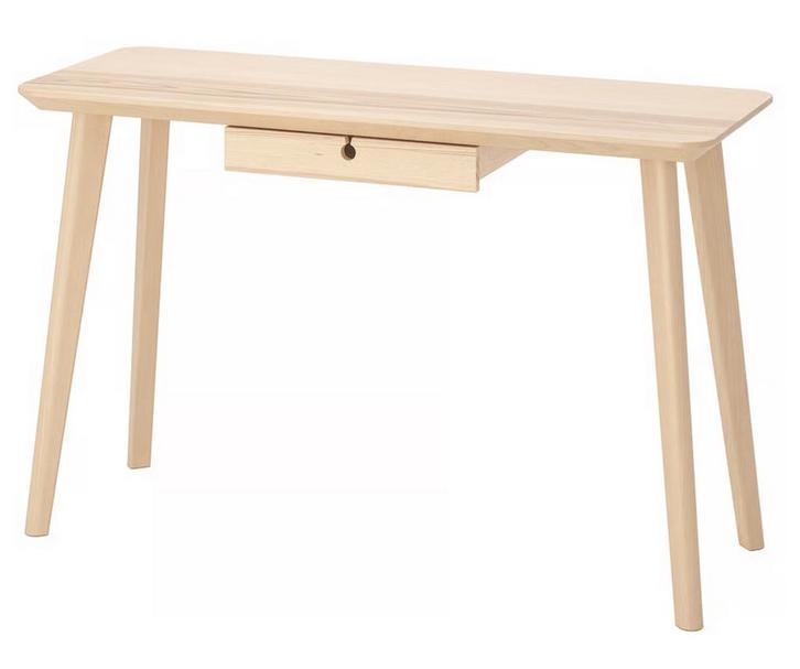 Ikea Lisabo bureau met lade 118x74x45, Huis en Inrichting, Bureaus, Gebruikt, Bureau, Ophalen