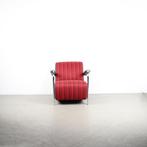 2x Leolux Scylla Fauteuil Laag Rood/Bruin Stof + Grijs Leer, Niet ingevuld, Niet ingevuld, 75 tot 100 cm, Ophalen of Verzenden