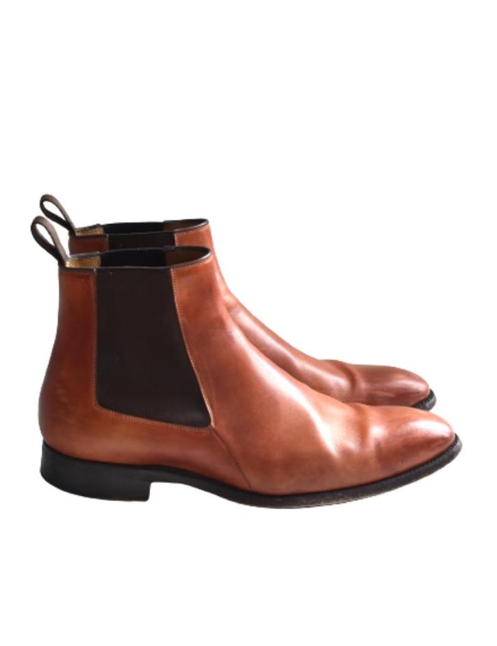 Carlos Santos lederen chelsea boots, schoenen, bruin, Mt. 42, Kleding | Heren, Schoenen, Zo goed als nieuw, Boots, Bruin, Verzenden