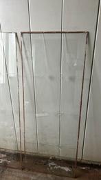 2 ruiten geslepen glas met een  ster motief, Ophalen, Gebruikt, Minder dan 80 cm, Glasplaat