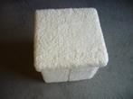 mooie poef wit fluffy in nieuwstaat, Huis en Inrichting, Ophalen, Minder dan 50 cm, Vierkant, Minder dan 50 cm