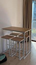 Tafel met 4 stoelen, Ophalen, Gebruikt, 100 tot 150 cm, 50 tot 100 cm