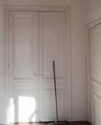 Antieke Dubbele Paneeldeuren sierlijst deurpost, ensuideuren, 100 tot 120 cm, Gebruikt, Binnendeur, Ophalen of Verzenden