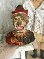 Antieke Gietijzeren Spaarpot - Engeland, Verzamelen, Ophalen, Gebruikt, Metaal of Blik, Overige thema's