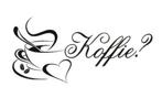Interieursticker wandtekst Koffie, The River House, Info@theriverhouse.nl, https://theriverhouse.nl, Nieuw