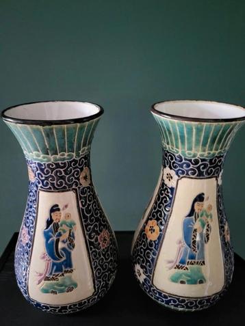 Set Minh Long vazen – handgemaakt Vietnamees keramiek, 30 cm beschikbaar voor biedingen