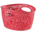 2  Curver Victoria medium - Poppy Roze Opbergmandjes kant, Huis en Inrichting, Kunststof, Mand, Ophalen of Verzenden, Zo goed als nieuw