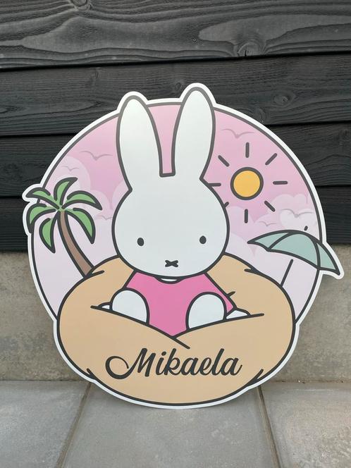 Geboortebord Nijntje - te personaliseren met naam!, Kinderen en Baby's, Kraamcadeaus en Geboorteborden, Nieuw, Geboortebord, Ophalen of Verzenden