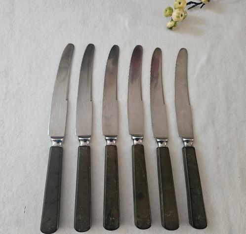 6 vintage messen gebr. Stronk, Hilversum, Antiek en Kunst, Antiek | Bestek, Ophalen of Verzenden