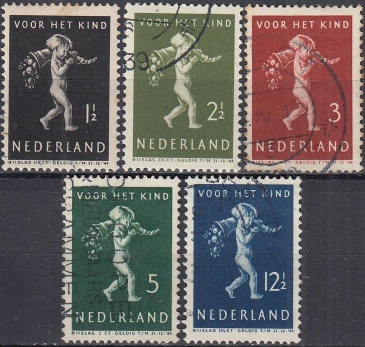Nederland- 1939 - Kinderzegels - NVPH-327 t/m NVPH-331 - G, Postzegels en Munten, Postzegels | Nederland, Gestempeld, T/m 1940