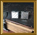 Vintage vierkante manchetknopen, Sieraden, Tassen en Uiterlijk, Manchetknopen, Overige materialen, Gebruikt, Ophalen of Verzenden