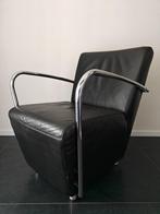 Leren fauteuil (Manzoni), Ophalen, Gebruikt, 75 tot 100 cm, Metaal