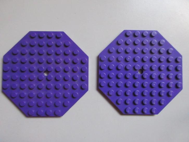 nr. 8722, 8 kantplaat met gat, 2 stuks 89523. Verzenden kan, Kinderen en Baby's, Speelgoed | Duplo en Lego, Zo goed als nieuw