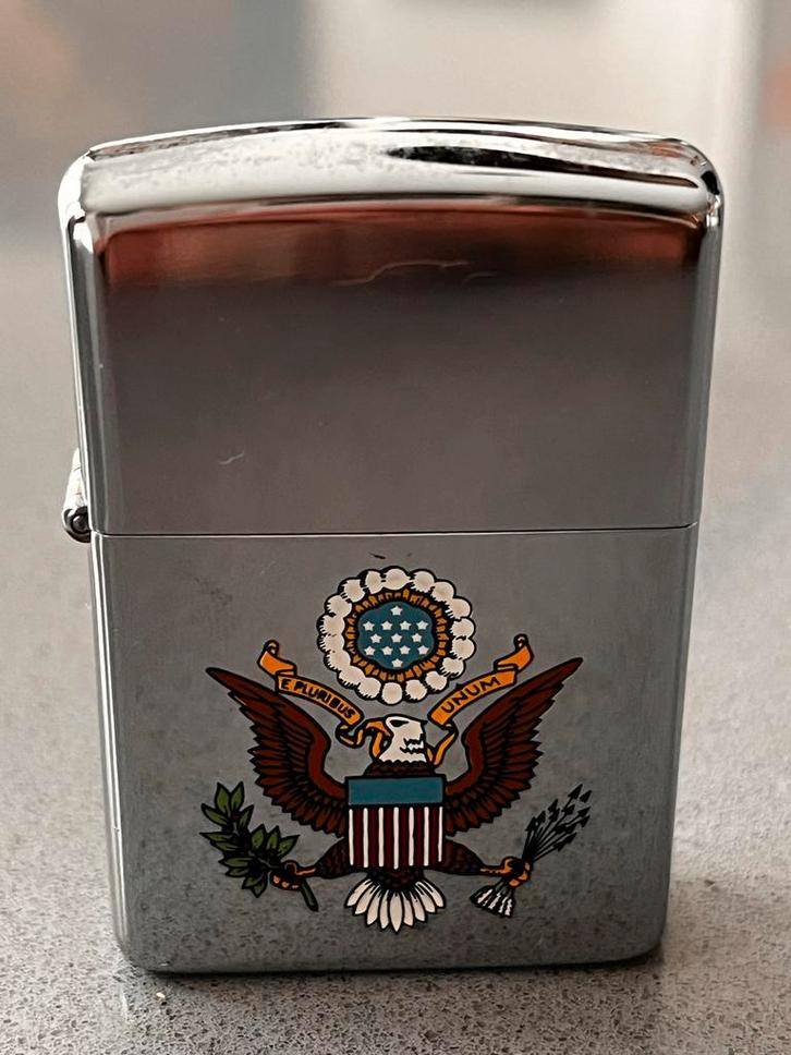 Vintage Zippo Aansteker - Great Seal USA - 1991, Verzamelen, Rookartikelen, Aanstekers en Luciferdoosjes, Gebruikt, Aansteker