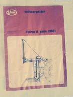 Vicon Schaeffer Hydrex II Kuilvoersnijder Instructieboek, Boeken, Ophalen of Verzenden