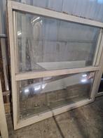 Heel groot raam 160 x 170,  dubbel glas,  hardhouten kozijn, Doe-het-zelf en Verbouw, Kozijnen en Schuifpuien, Gebruikt, Raamkozijn