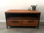 Pronto Romaro tv meubel tv-meubel teak hout metaal 100cm, Ophalen, Zo goed als nieuw, Minder dan 100 cm, Industrieel