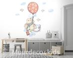 Muis aan ballon, muursticker, 154x80, baby-, kinderkamer, Verzenden, Nieuw, Wanddecoratie
