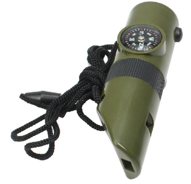Camouflage 7-in-1 survival tool Led Zaklamp Fluit kompas, Caravans en Kamperen, Kampeeraccessoires, Nieuw, Ophalen of Verzenden