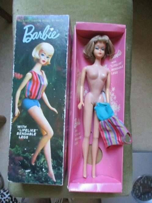 Vintage  barbie American Girl in doos mattel japan 1965, Verzamelen, Poppen, Zo goed als nieuw, Pop, Verzenden
