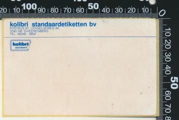 Sticker: Kolibri Standaardetiketten - s-Heerenberg beschikbaar voor biedingen