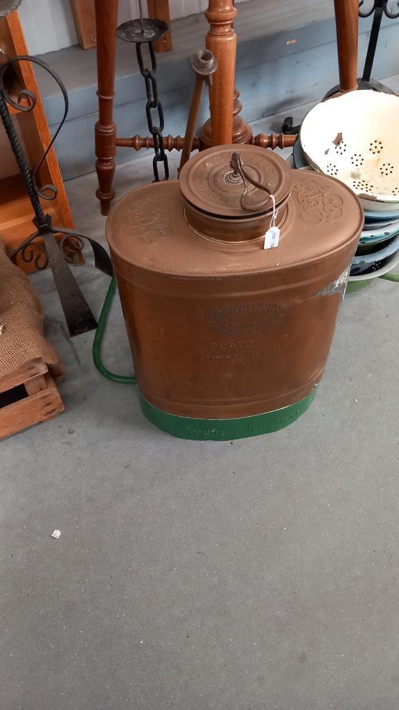 Vintage Carl Plätz Desinfectie rugspuit Apparaat, Antiek en Kunst, Curiosa en Brocante, Ophalen