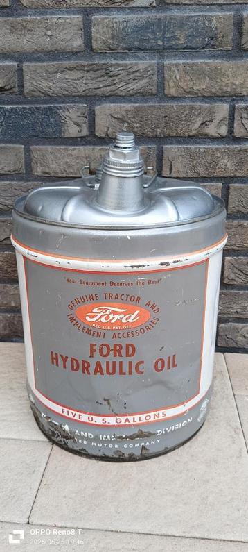 FORD hydraulic oil 5 gallon olie blik  beschikbaar voor biedingen