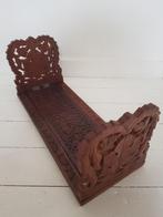 Mahonie uitschuifbare inklapbare boekenstandaard bladeren, Huis en Inrichting, Woonaccessoires | Wandplanken en Boekenplanken